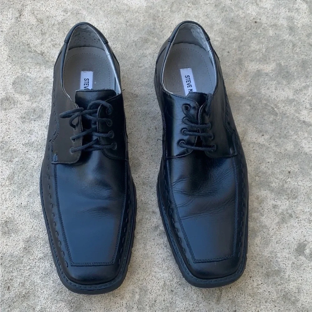 Steve Madden Men's Mantra Black Oxford Dress Shoe Size 11.5